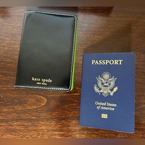 Authentic Kate Spade Black Passport Holder